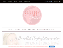 Tablet Screenshot of behappyandtravel.com